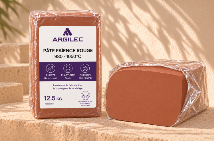 Pâte faïence rouge — ARGILEC®